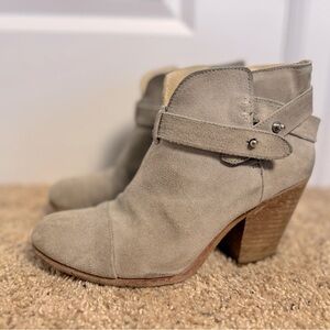 Rag & Bone Harrow suede bootie, grey 38.5